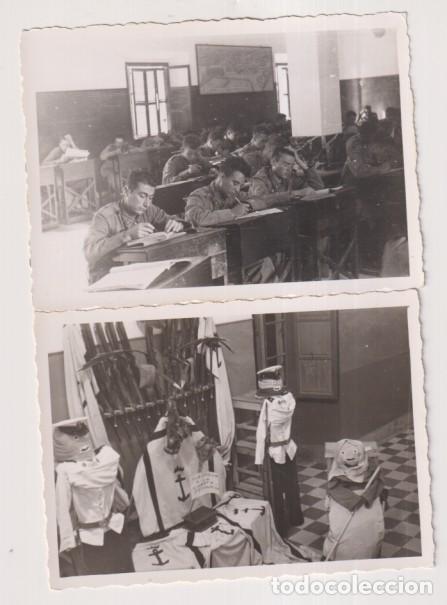 Militaria: Lote de 2 Fotograf&iacute;as. Escuela de Aplicaci&oacute;n. San Fernando (C&aacute;diz) Foto malet