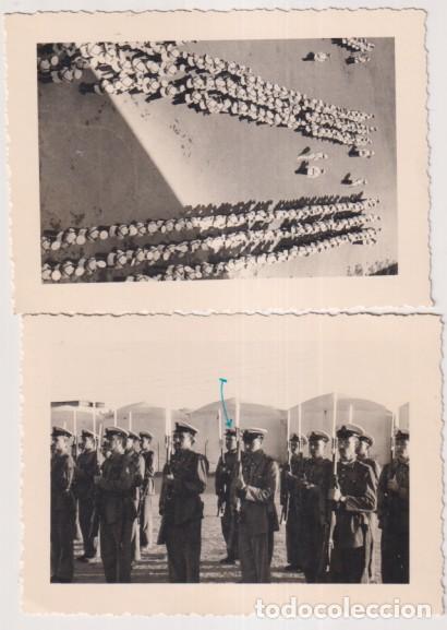 Militaria: LOte de 2 Fotograf&iacute;as. Infanter&iacute;a de Marina. Instrucci&oacute;n en El llano San Fernando (C&aacute;diz) a&ntilde;o 1955.
