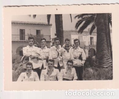Militaria: Grupo de Infantes de Marina en El Puerto de Santa Mar&iacute;a (C&aacute;diz) Al dorso: nombres, Flota malet. C&aacute;di