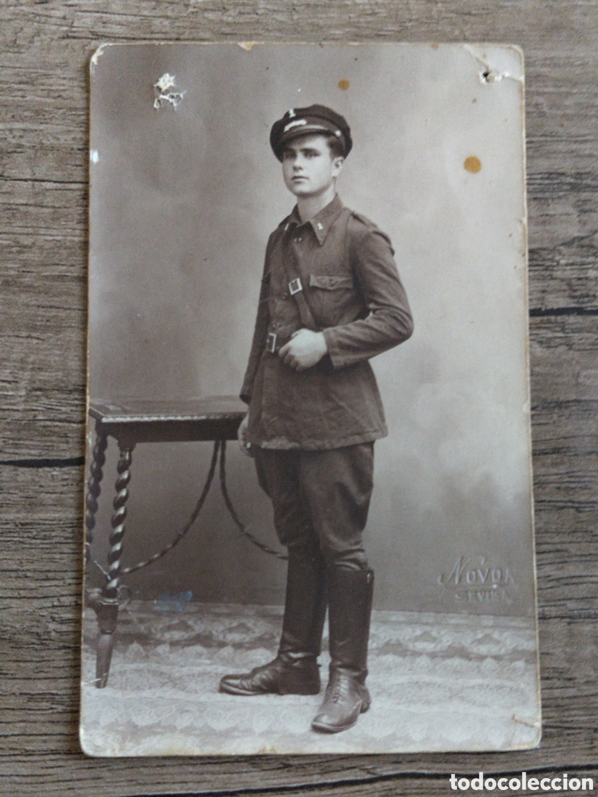 Militaria: Fotograf&iacute;a guerra civil bando nacional compa&ntilde;&iacute;a automovilismo ej&eacute;rcito del sur.falange.requete.sevil