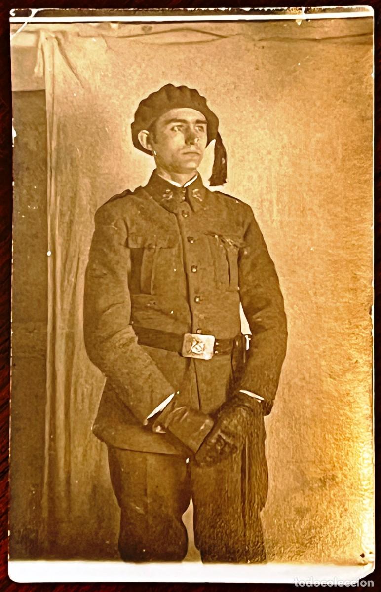 Militaria: FOTOGRAFIA SOLDADO DE INFANTERIA , EPOCA DE ALFONSO XIII, MIDE Tama&ntilde;o 9 X 5,7 CMS.