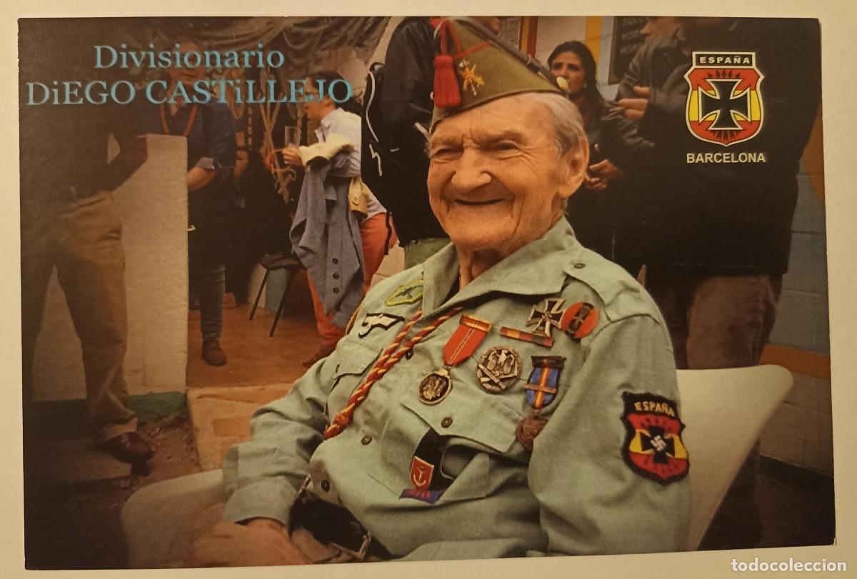 Military Antiques: Tarjeta Divisionario Diego Castillejo (III Reich Hitler- Nazi- Alemania) WWII