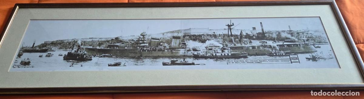 Militaria: Gran fotograf&iacute;a panor&aacute;mica original Crucero Almirante Cervera &ndash; Habana Cuba 1929 &ndash; Armada Espa&ntilde;ola