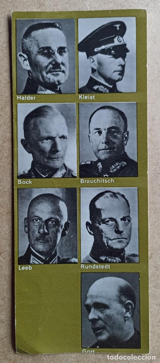 Militaria: L&aacute;mina fotogr&aacute;fica Halder, Von Kleist, Von Bock, Von Rundstedt (III Reich Hitler- Nazi- Alemania) WW