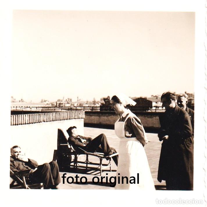 Militaria: ZARAGOZA HOSPITAL TERRAZA HERIDOS LEGION CONDOR GUERRA CIVIL