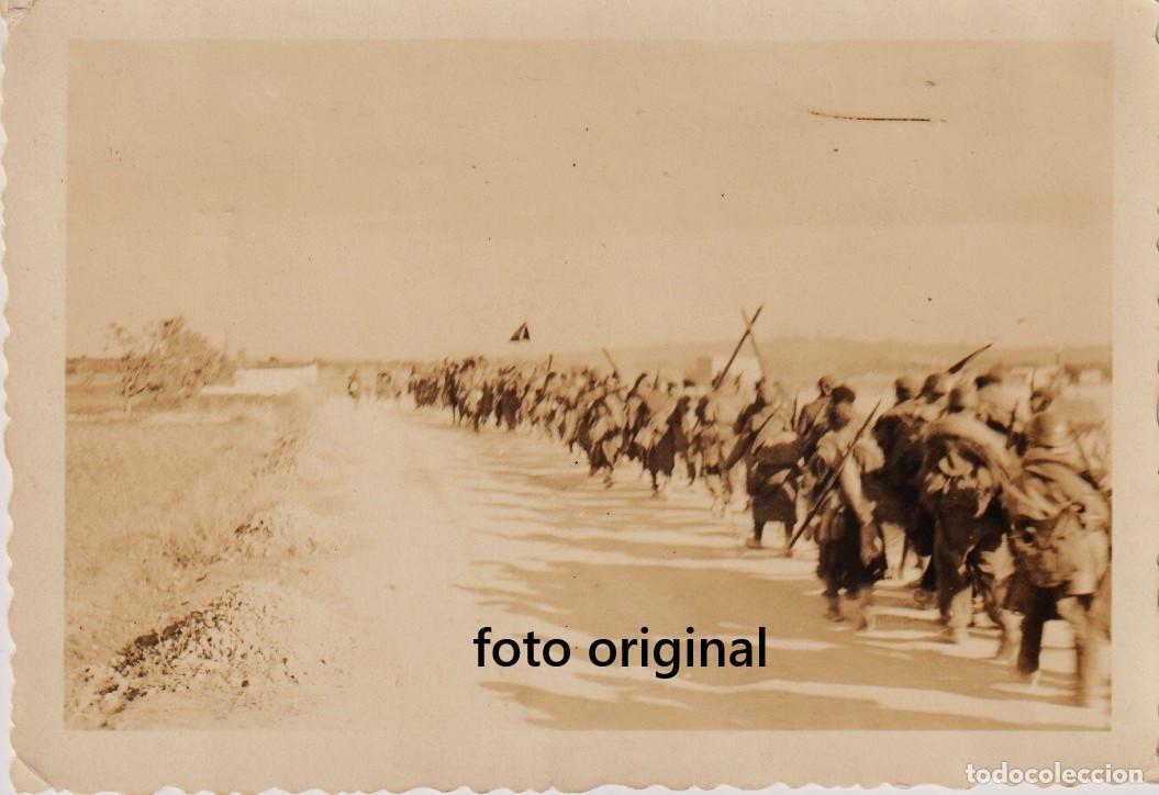 Militaria: TROPAS DE FRANCO DEL FRENTE DE ARAGON RUMBO CATALU&Ntilde;A GUERRA CIVIL