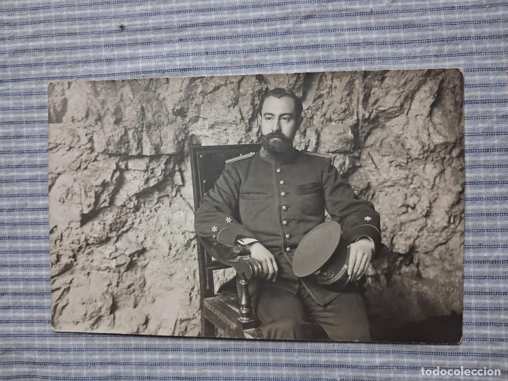 Militaria: Fotograf&iacute;a Militar Teniente. F. de las Heras. Jaca