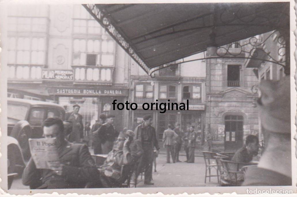 Militaria: ZARAGOZA VIDA MILITAR CON OFICIALES CTV LITTORIO EN BAR GUERRA CIVIL