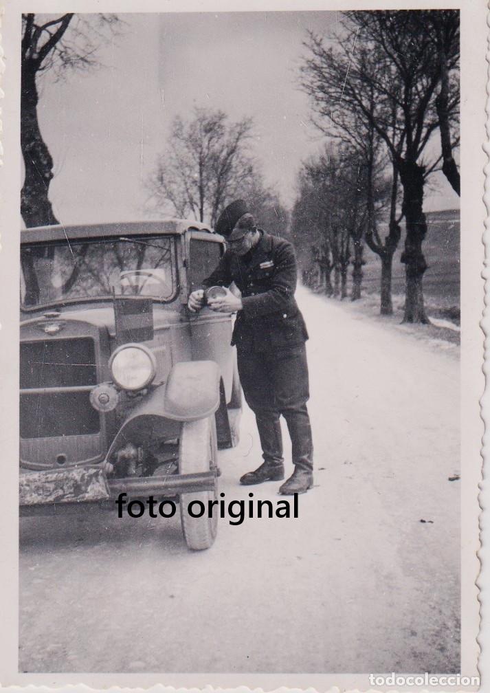 Militaria: CHOFER VEHICULO LEGION CONDOR JUNTO RETROVISOR GUERRA CIVIL