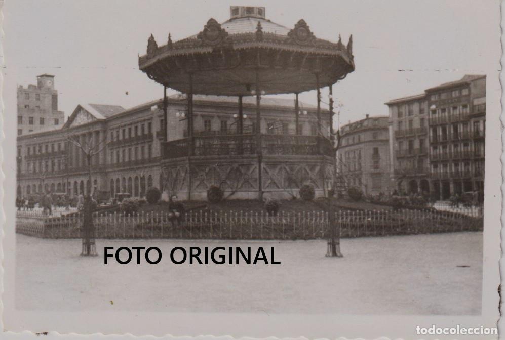 Militaria: PAMPLONA PLAZA DEL CASTILLO QUIOSCO MUSICA 1937 GUERRA CIVIL LEGION CONDOR