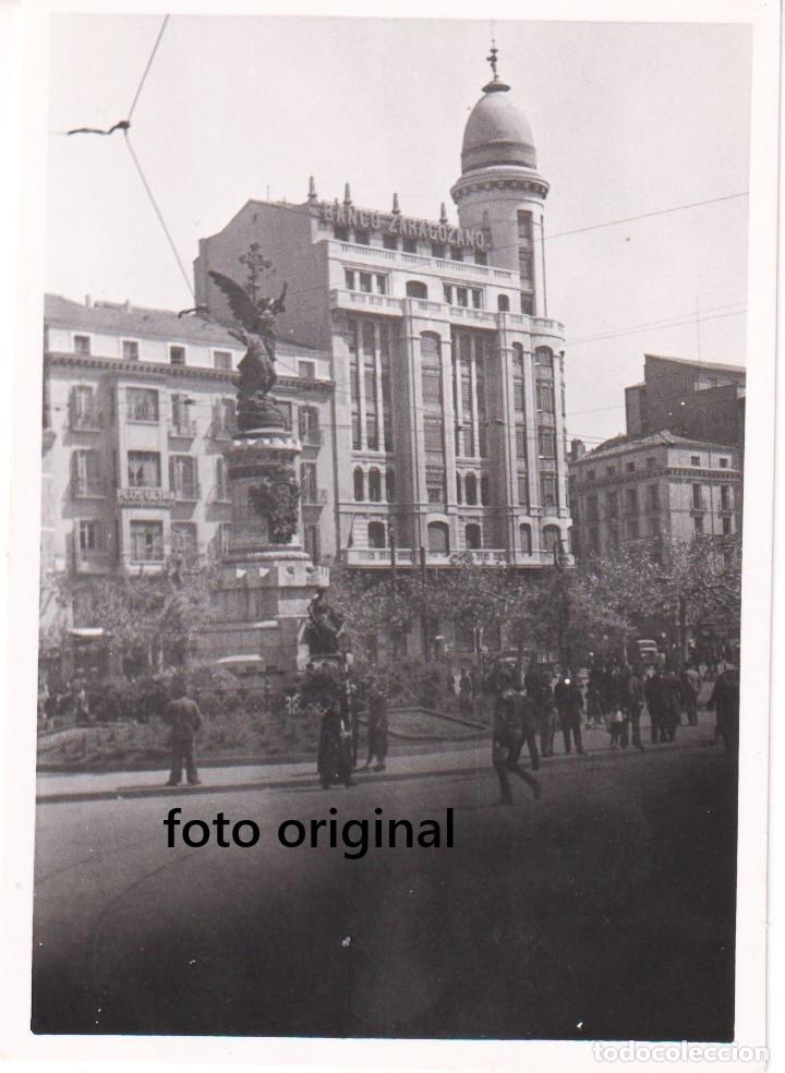 Militaria: ZARAGOZA PLAZA DE ESPA&Ntilde;A, MONUMENTO SITIOS ZARAGOZA 1938 GUERRA CIVIL
