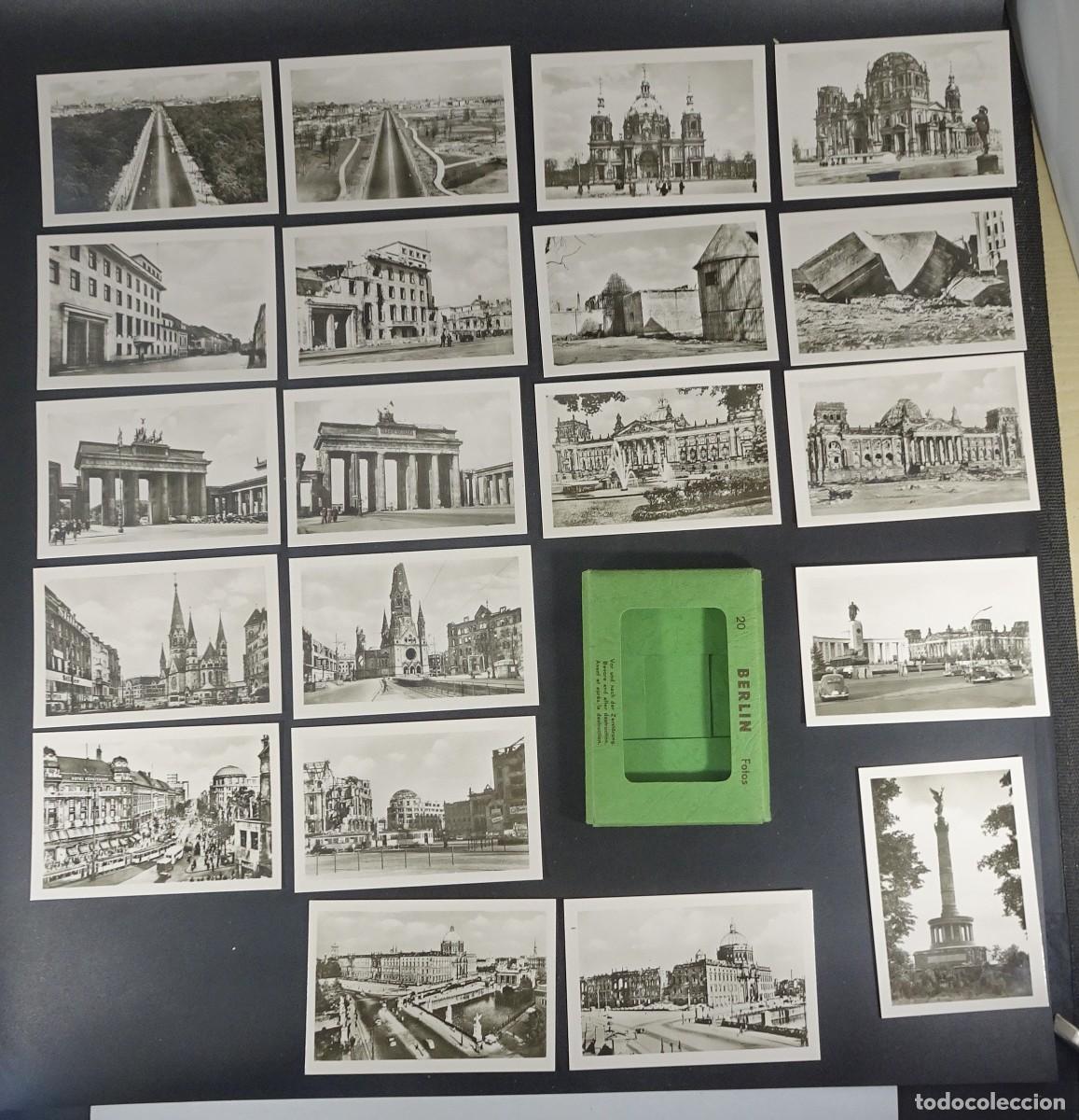 Militaria: ESTUCHE CON 20 FOTOGRAF&Iacute;AS BERL&Iacute;N, B/N, ANTES Y DESPU&Eacute;S BOMBARDEOS, TAMA&Ntilde;O PEQUE&Ntilde;O, VER FOTOS