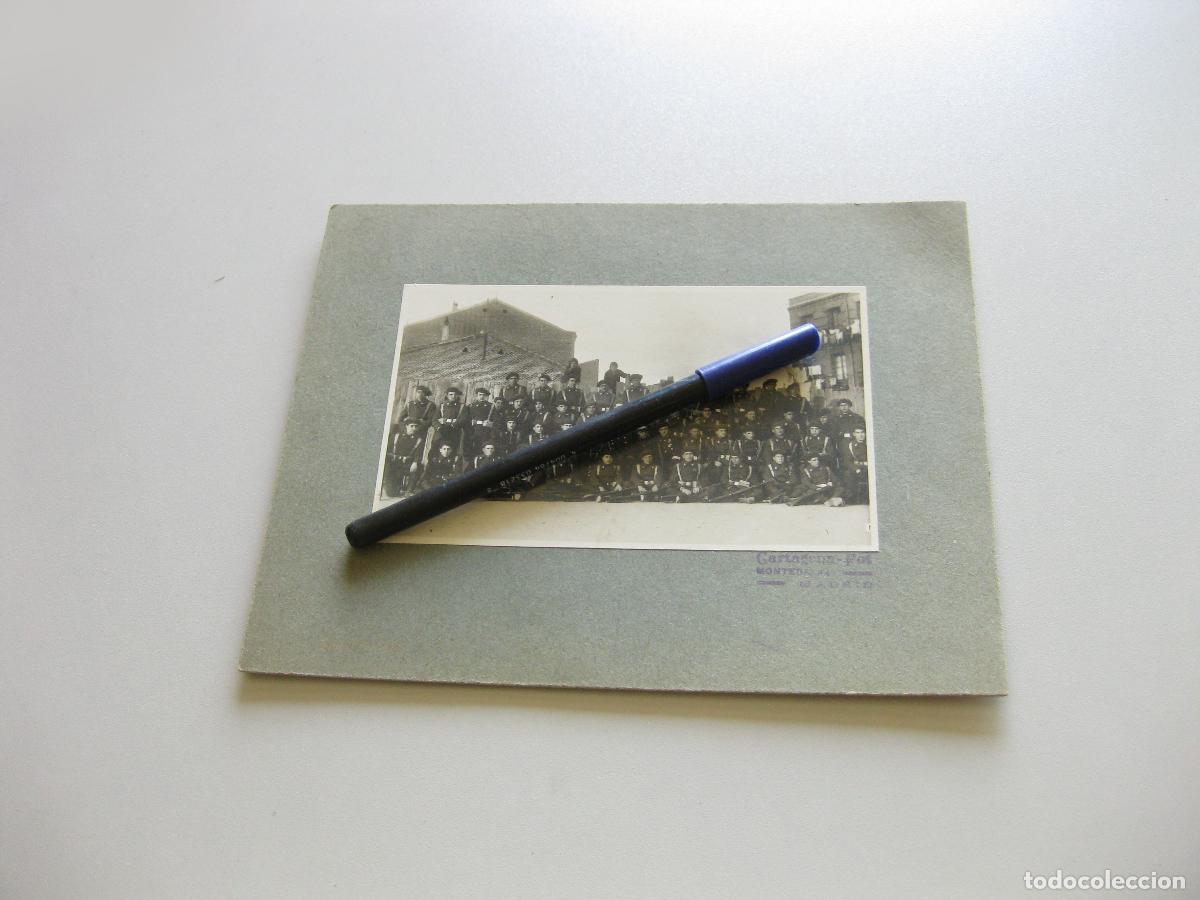 Militaria: FOTOGRAFIA MILITAR DE UN REGIMIENTO DE ARTILLER&Iacute;A. CARTAGENA FOT&Oacute;GRAFO. MADRID. &Eacute;POCA ALFONSO XIII