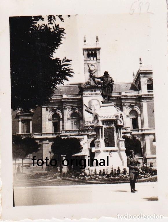 Militaria: VALLADOLID PLAZA MAYOR FOTO FRANCO CTV ITALIANO 1938 GUERRA CIVIL