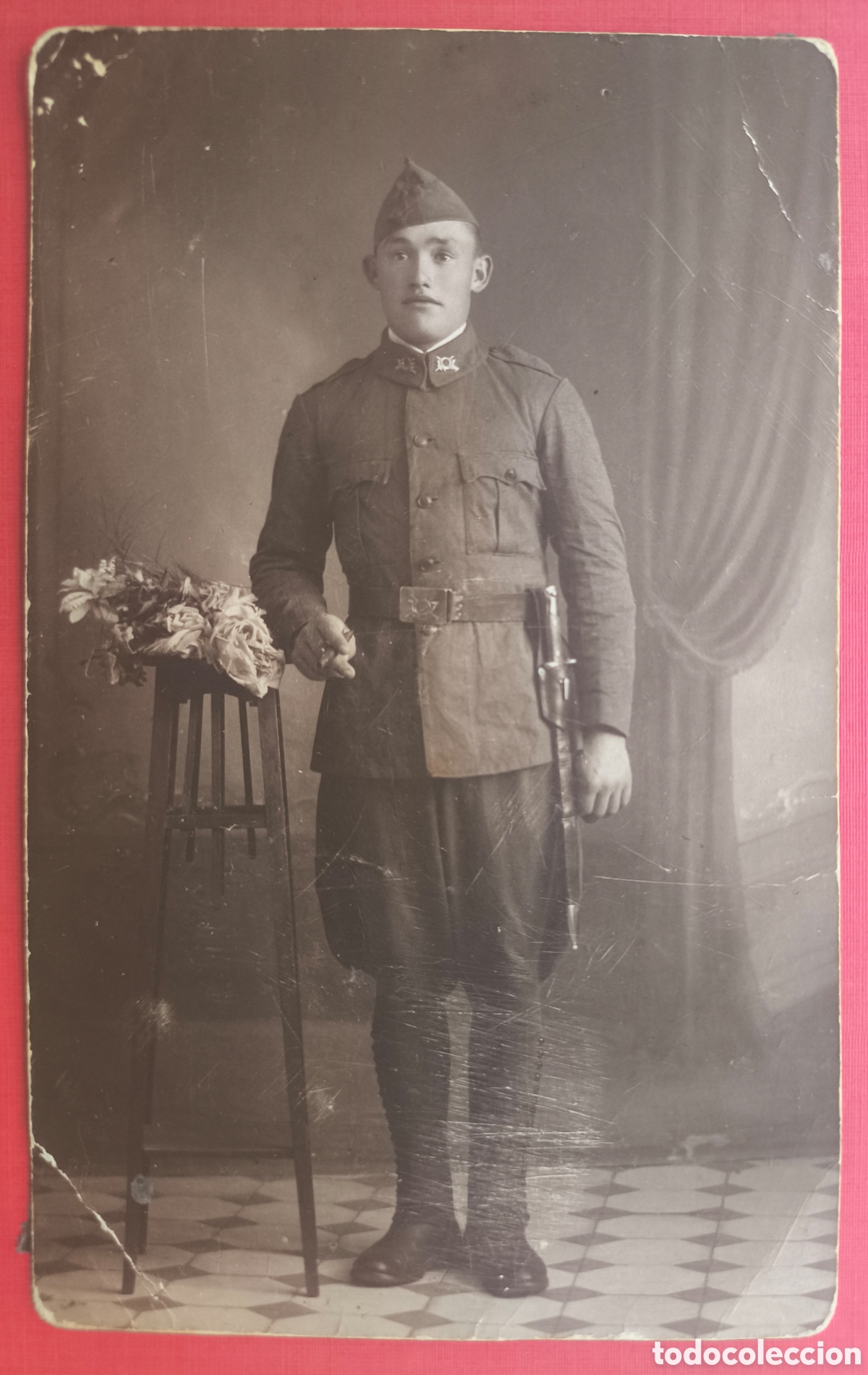 Militaria: FOTOGRAF&Iacute;A RETRATO DE ESTUDIO SOLDADO RGTO. INFANTER&Iacute;A POSTAL FOTOGR&Aacute;FICA C. 1915
