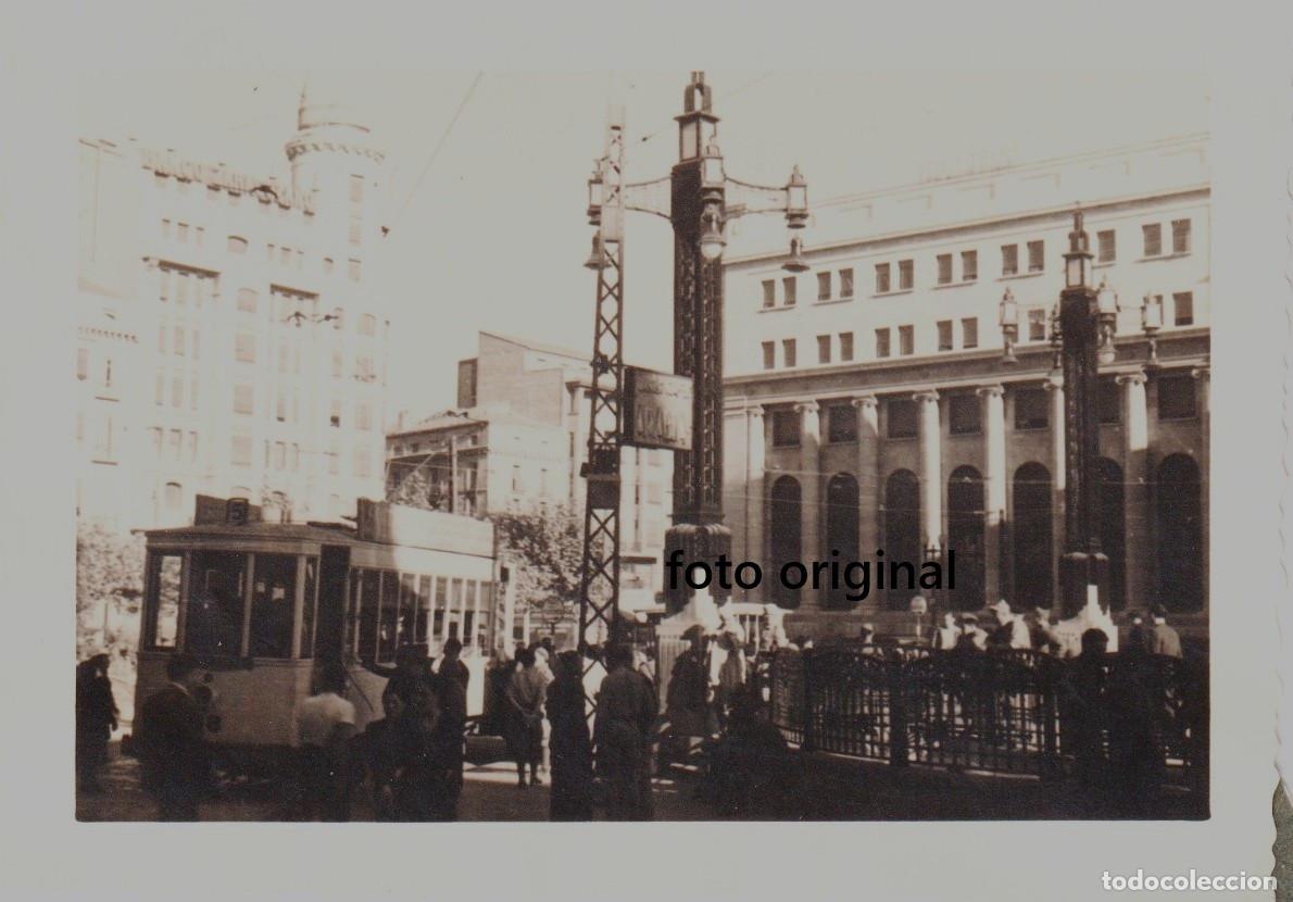 Militaria: ZARAGOZA PLAZA DE ESPA&Ntilde;A AMBIENTE MILITAR 1938 GUERRA CIVIL