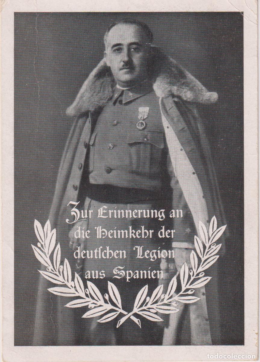 Militaria: POSTAL FRANCISCO FRANCO EDITADO LEGION CONDOR GUERRA CIVIL ESPA&Ntilde;OLA