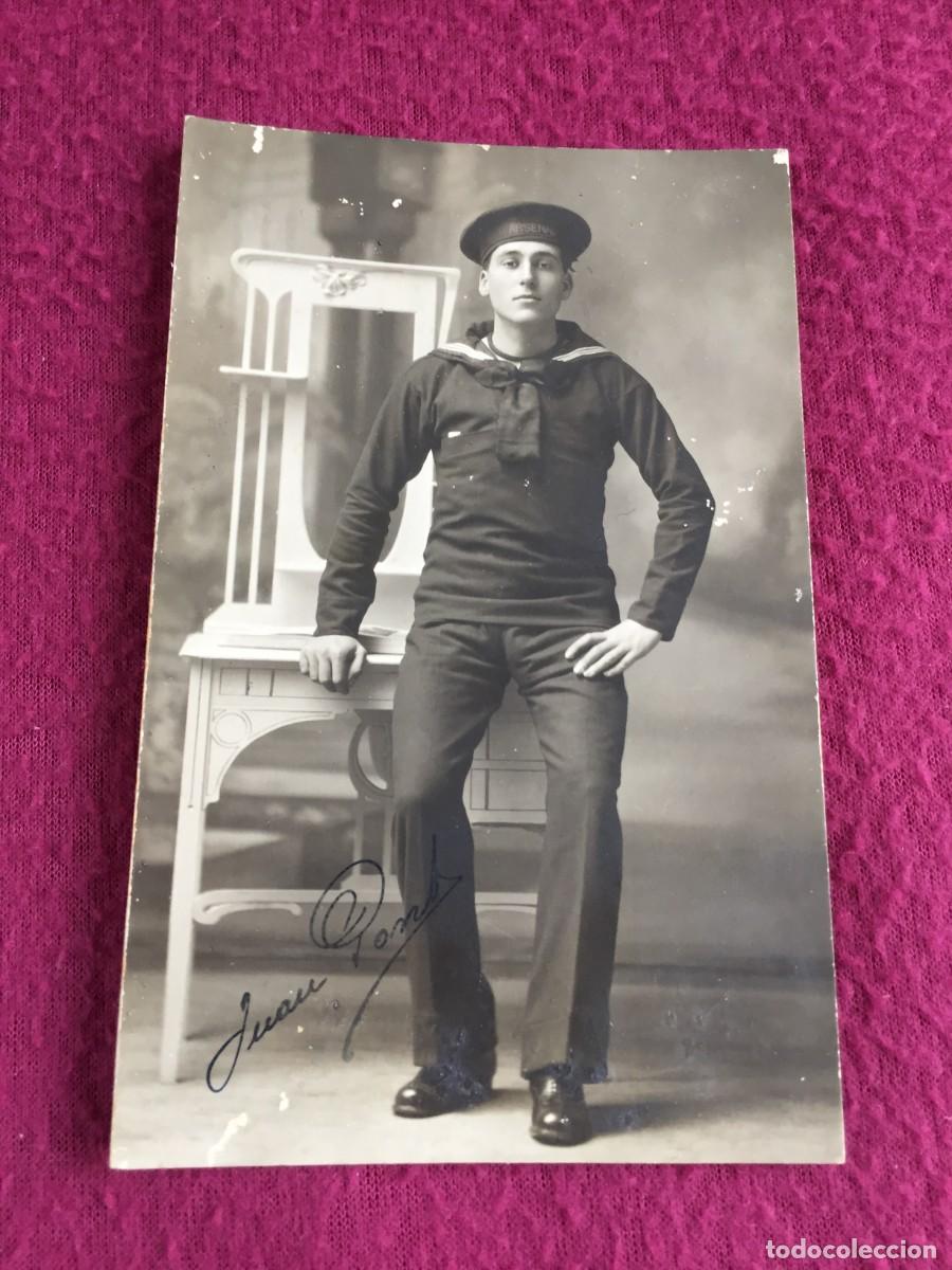 Militaria: ANTIGUA FOTOGRAFIA MILITAR MARINERO LEPANTO ARSENAL CARTAGENA MURCIA ?