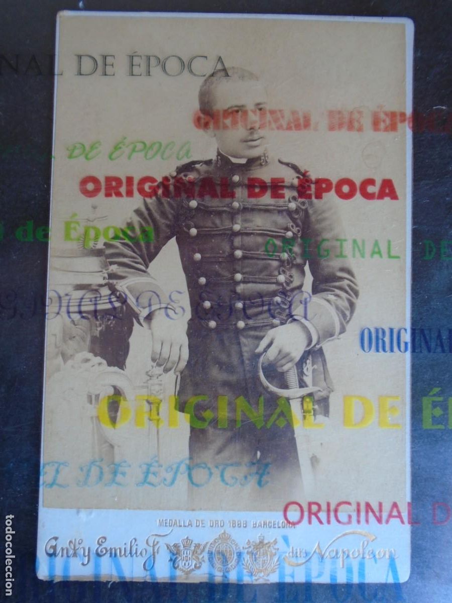 Militaria: (MI-260600)FOTOGRAFIA DE OFICIAL DE INFANTERIA MODELO 1888 - FOTOGRAFIA NAPOLEON
