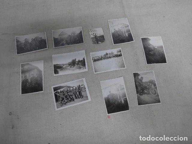 Militaria: Antiguo lote 11 fotografias originales de la Division Azul y de campamento de 1943 II Guerra Mundial