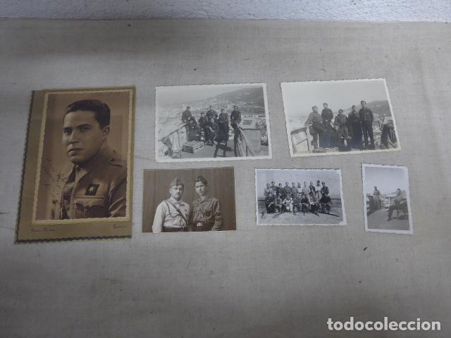 Militaria: Lote de 6 antiguas fotografias de guerra civil de aviacion nacional y de Falange. Division azul.