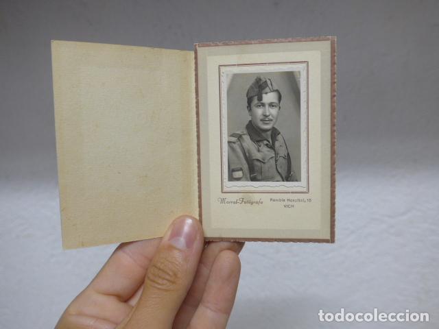 Militaria: Antigua fotografia original de un divisionario de Vich de la Division azul, Vic.