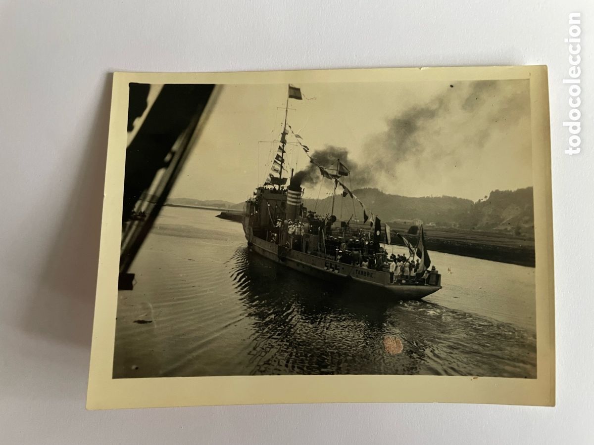 Militaria: Antigua foto de barco