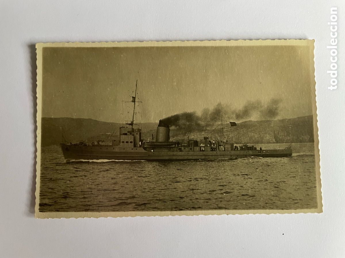 Militaria: Antigua foto de barco