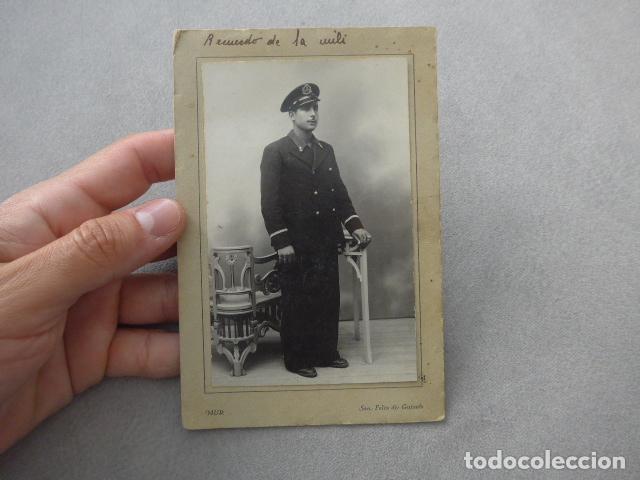 Militaria: Antigua fotografia de marinero republicano, original. Sant Feliu de Guixols. Marina republicana