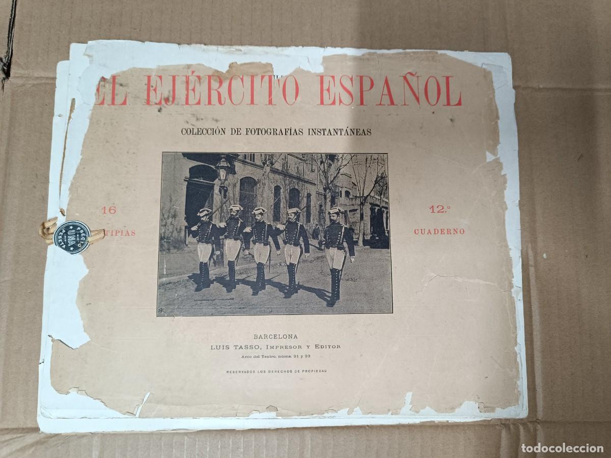 Militaria: ANTIGUO LIBRO DE FOTOS, EL EJERCITO ESPA&Ntilde;OL, CUADERNO 12, 16 AUTOTIPIAS, MILITAR -P19