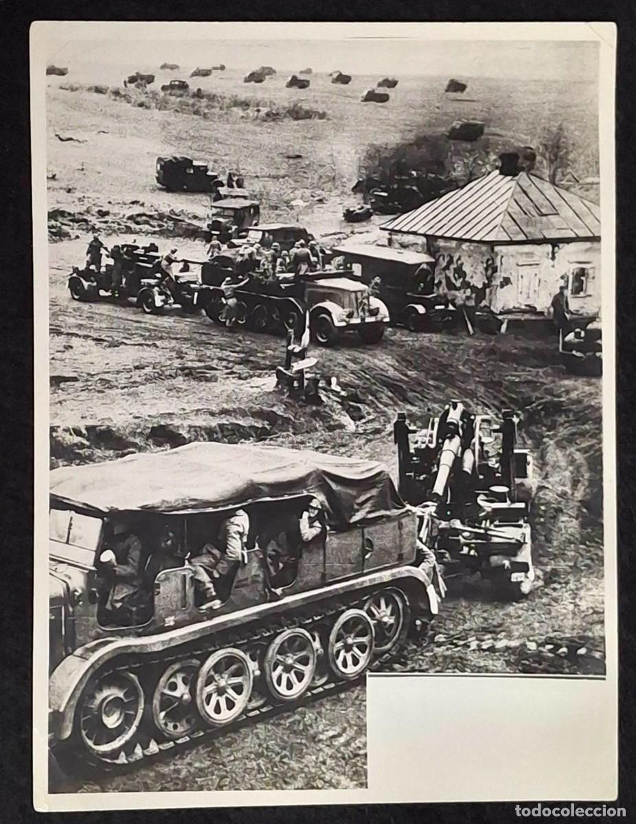 Militaria: Fotograf&iacute;a original Segunda Guerra Mundial &ndash; German Sd.Kfz. 7 &ndash; School of Tank Technology 16 x 21 cm