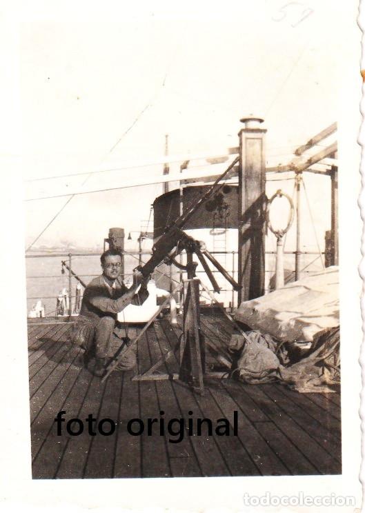 Militaria: CADIZ OFICIAL CTV ITALIANO BUQUE DOMINE AMETRALLADORA 1937 GUERRA CIVIL