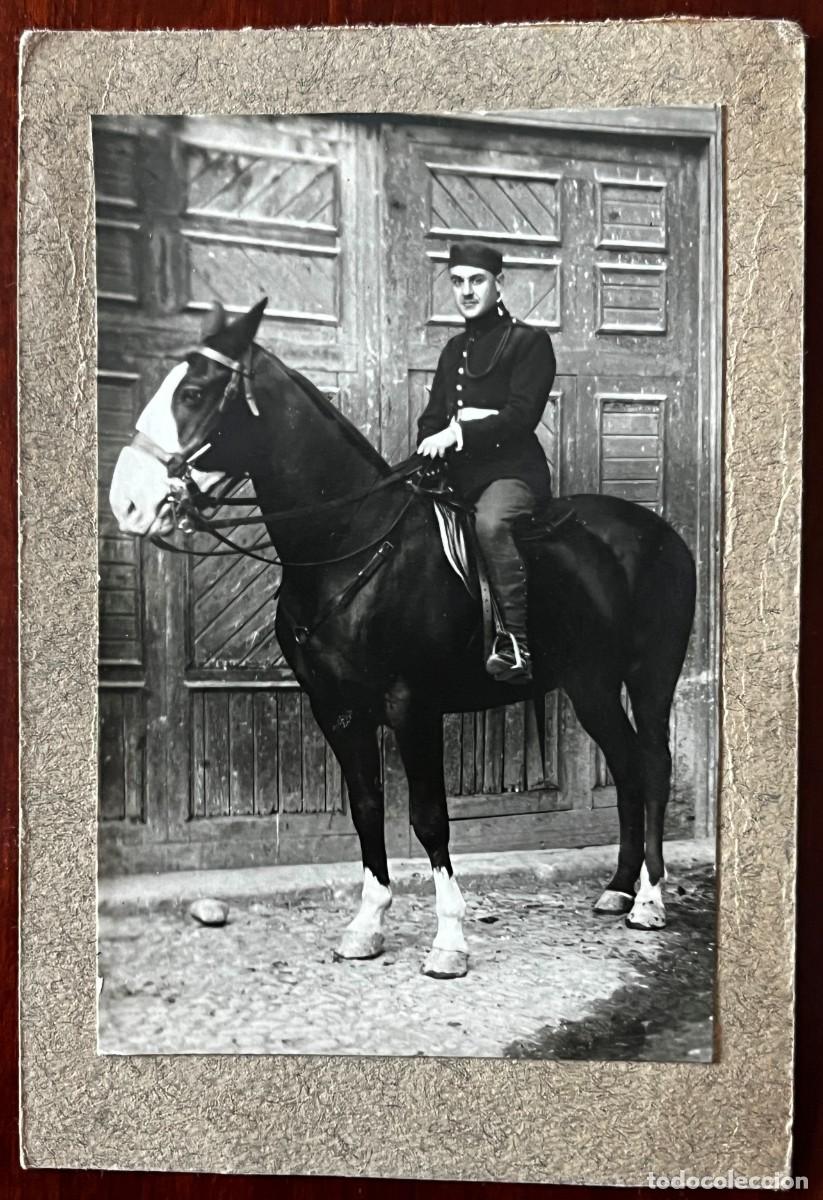 Militaria: ANTIGUA FOTOGUA FOTOGRAFIA DE MILITAR DEL CUERPO DE ARTILLERIA EPOCA DE ALFONSO XIII, A CABALLO, EST