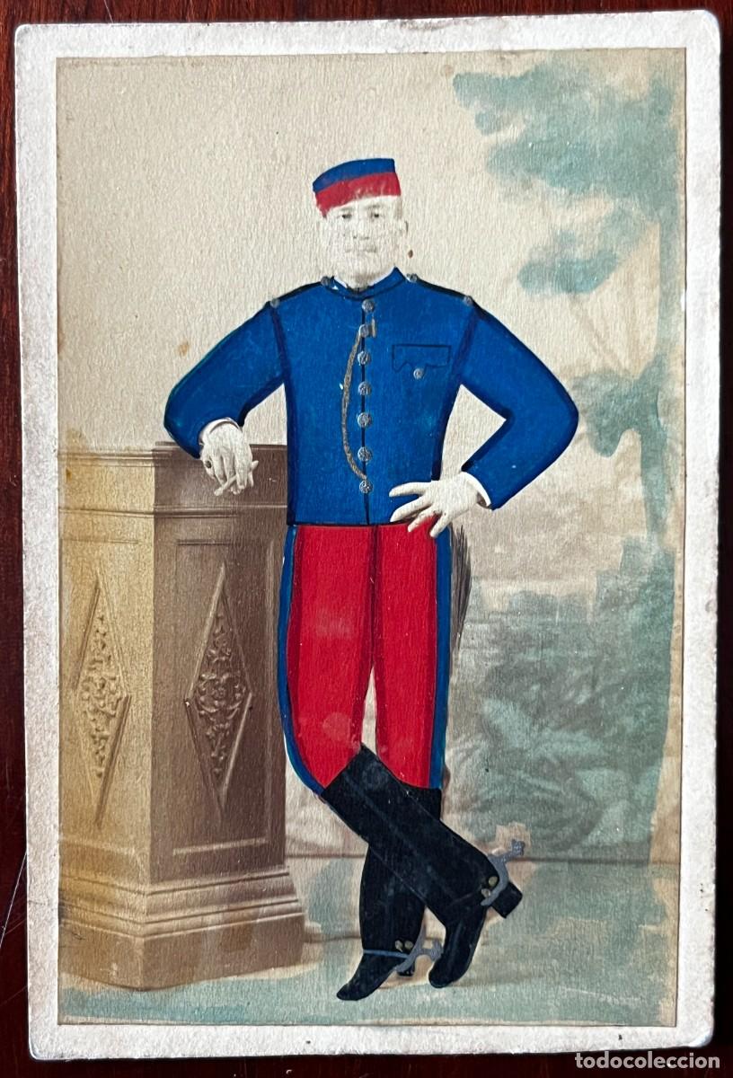 Militaria: Fotograf&iacute;a de militar coloreada, epoca de Alfonso XIII, Fotografia de Lis Gomez de Granada. tama&ntilde;o c