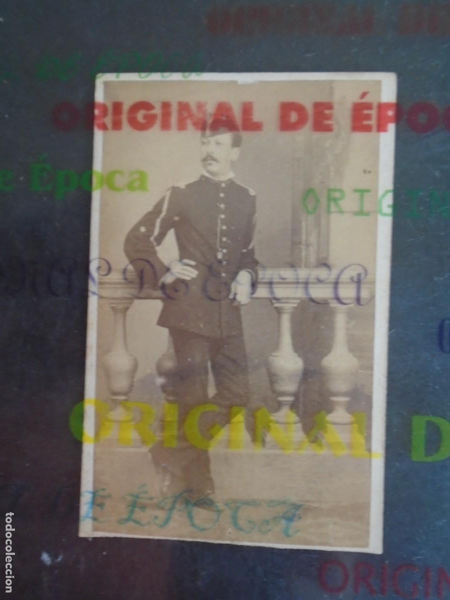 Militaria: (MI-260609)TARJETA DE VISITA OFICIAL DE INFANTERIA SIGLO XIX - FOTOGRAFO A.ESPERON (VALENCIA)