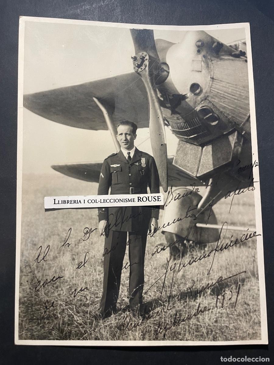 Militaria: AVIACI&Oacute;N - ANTIGUA FOTOGRAFIA 1931 - IGNACIO JIMENEZ MARTIN CON DEDICATORIA AUTOGRAFA ORIGINAL A TIN