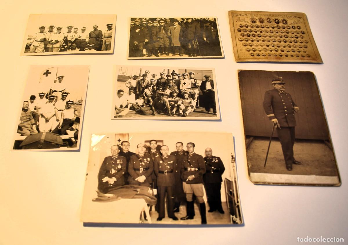 Militaria: Sanidad militar: 7 fotograf&iacute;as. La m&aacute;s grande mide 17 x 11 cm.