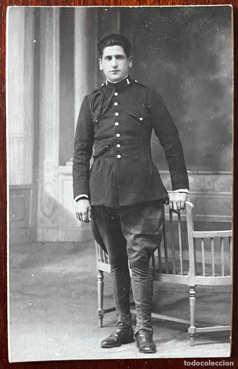 Militaria: ANTIGUA FOTOGRAFIA DE MILITAR DEL CUERPO DE INGENIEROS, EPOCA DE ALFONSO XIII, FOTOGRAFO J. CALATAYU