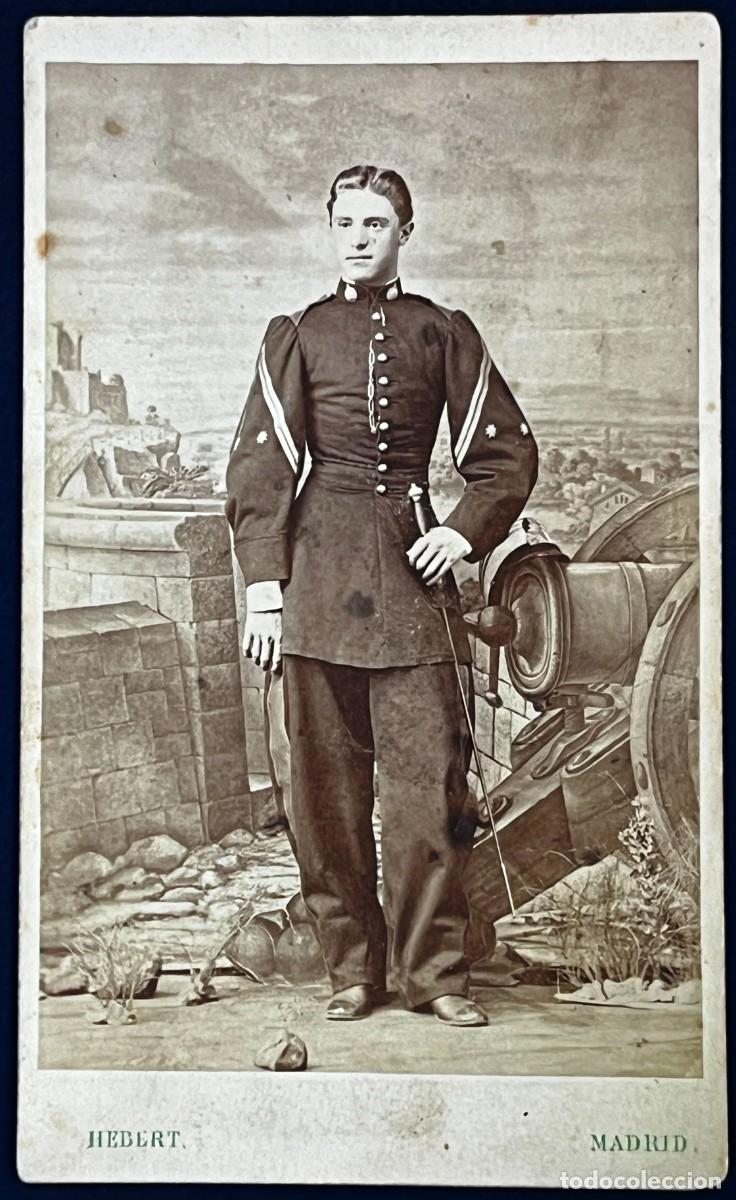 Militaria: FOTOGRAFIA DE TENIENTE CORONEL DE ARTILLERIA, CDV, DE M. HEBERT en Madrid, CARTE DE VISITE, ALBUMINA