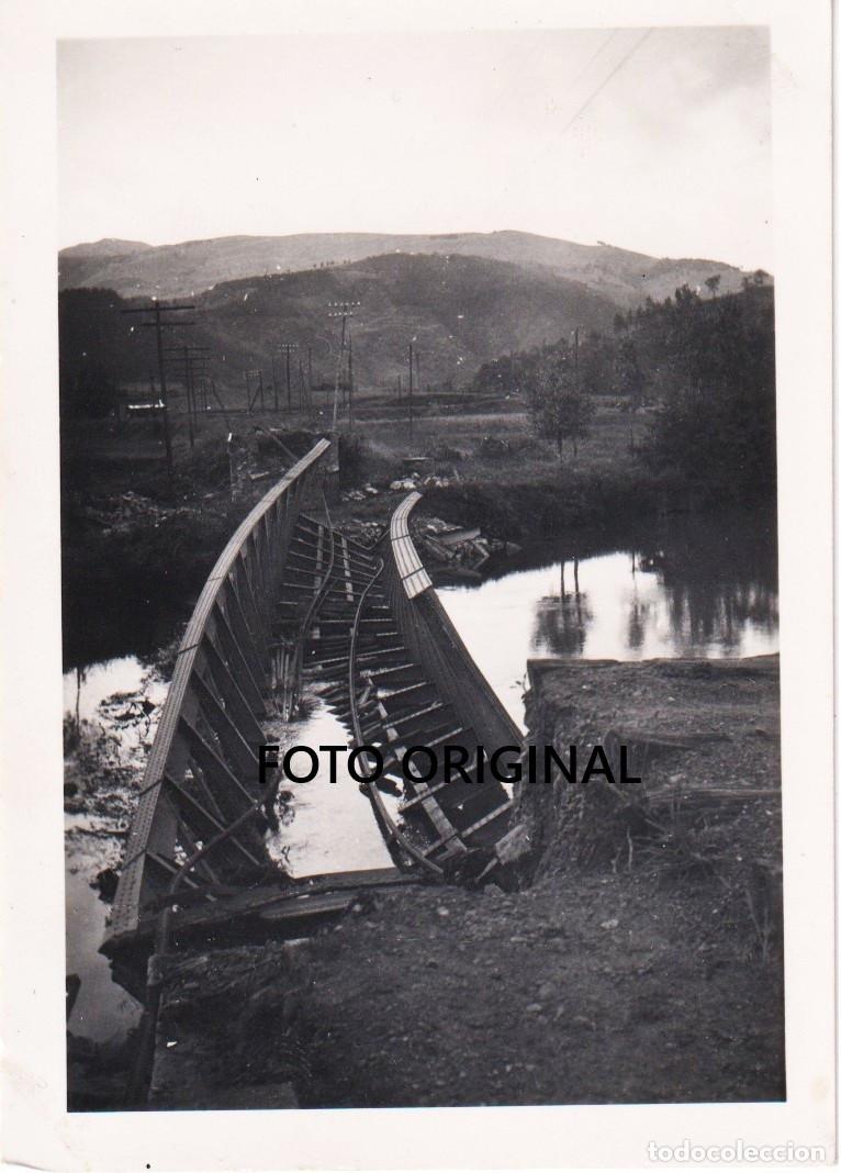 Militaria: BILBAO PUENTE VIA TREN DESTRUIDO REPUBLICA LEGION CONDOR FRANCO GUERRA CIVIL