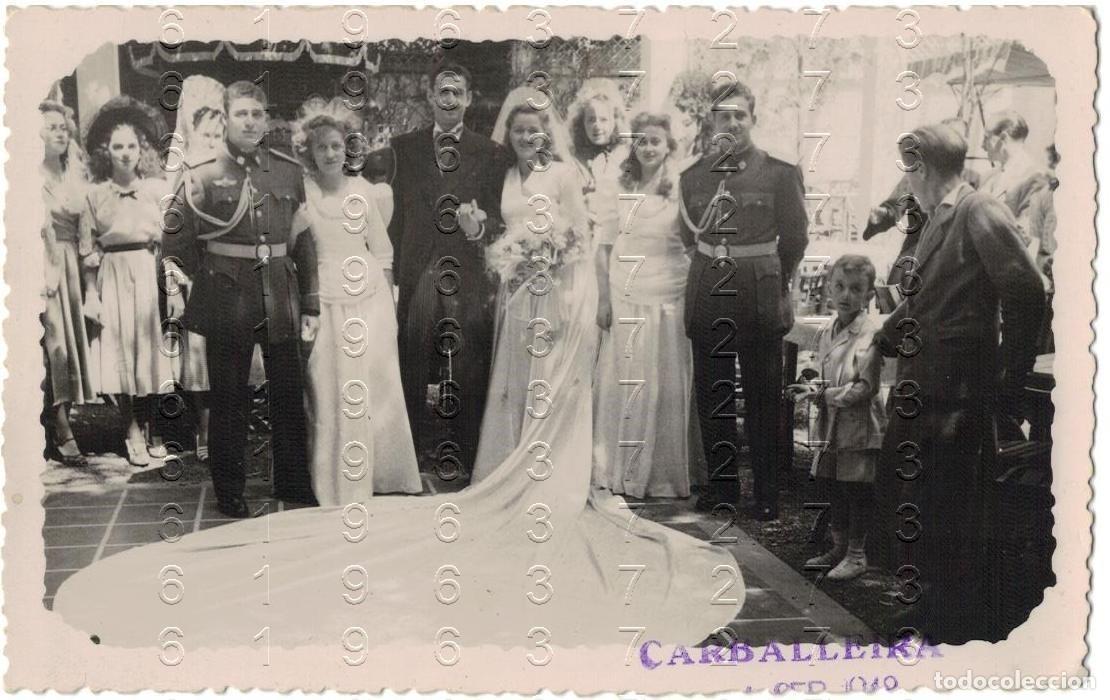 Militaria: SALAMANCA BODA MILITARES UNIFORMADOS 1948 CARBALLEIRA FOTOGRAFO B47