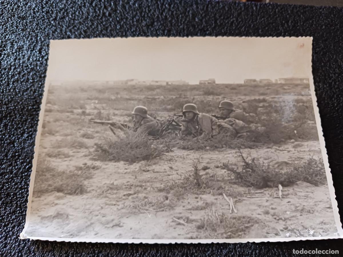 Militaria: antigua fotografia maniobras militares en el campo de cartagena