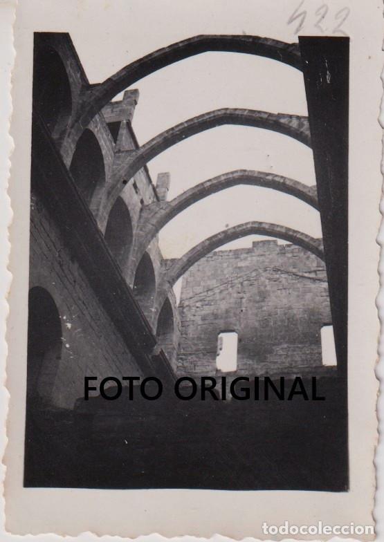 Militaria: VALDERROBRES TERUEL RUINAS CASTILLO-IGLESIA CTV GUERRA CIVIL