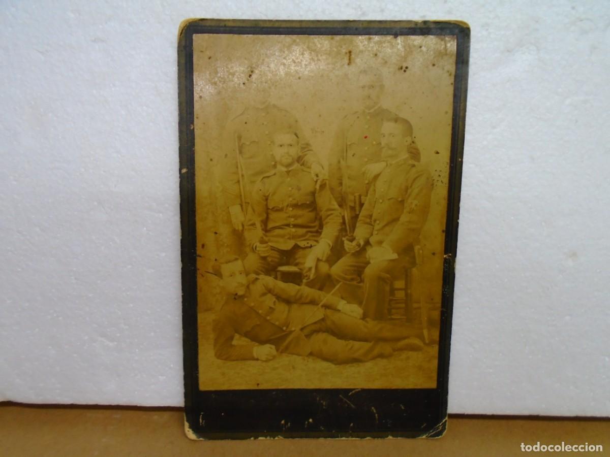 Militaria: GRUPOS DE SOLDADOS Y SUBOFICIALES DEL REGTO.DE INFANTERIA&rdquo;SORIA&rdquo;N&ordm; 56,FINALES DEL XIX.