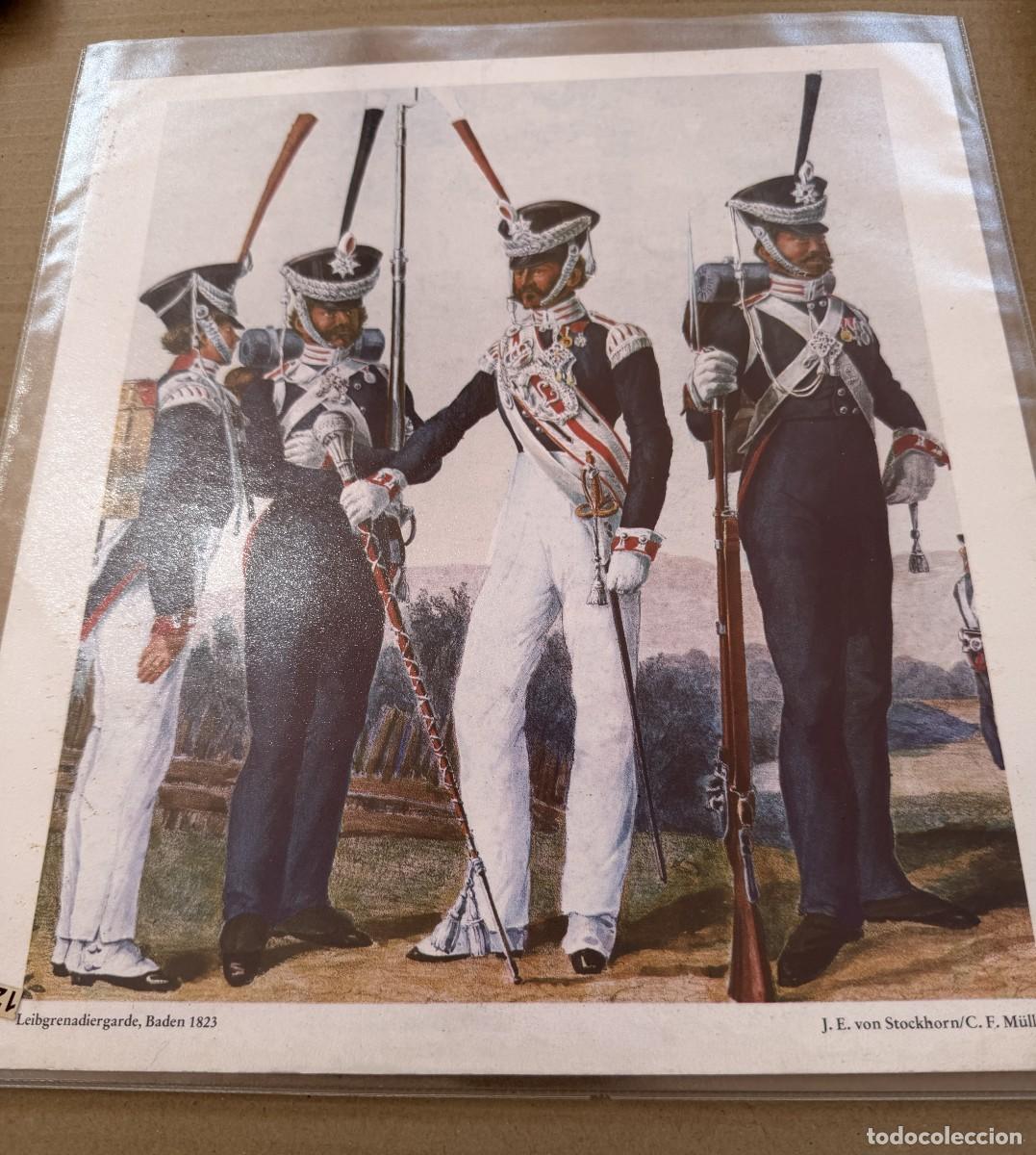 Militaria: S1-LAMINA DE UNIFORMES MILITARES DE LA GUARDIA DE GRANADEROS DE BADEN DE 1.823