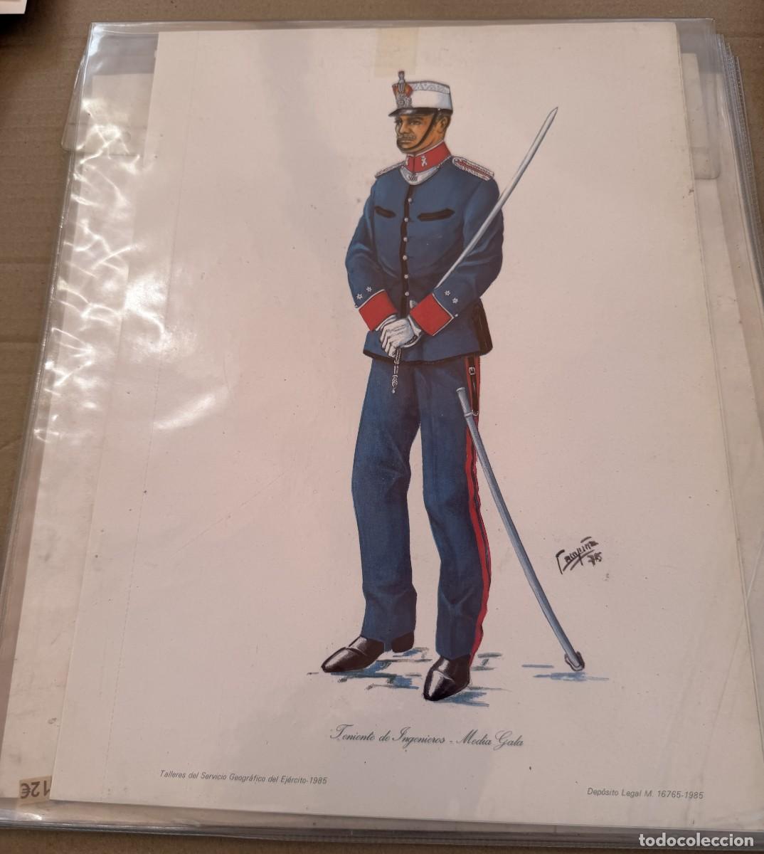 Militaria: S1-LAMINA DE UN TENIENTE DE INGENIEROS ESPA&Ntilde;OL CON UNIFORMES DE MEDIA GALA 1.900