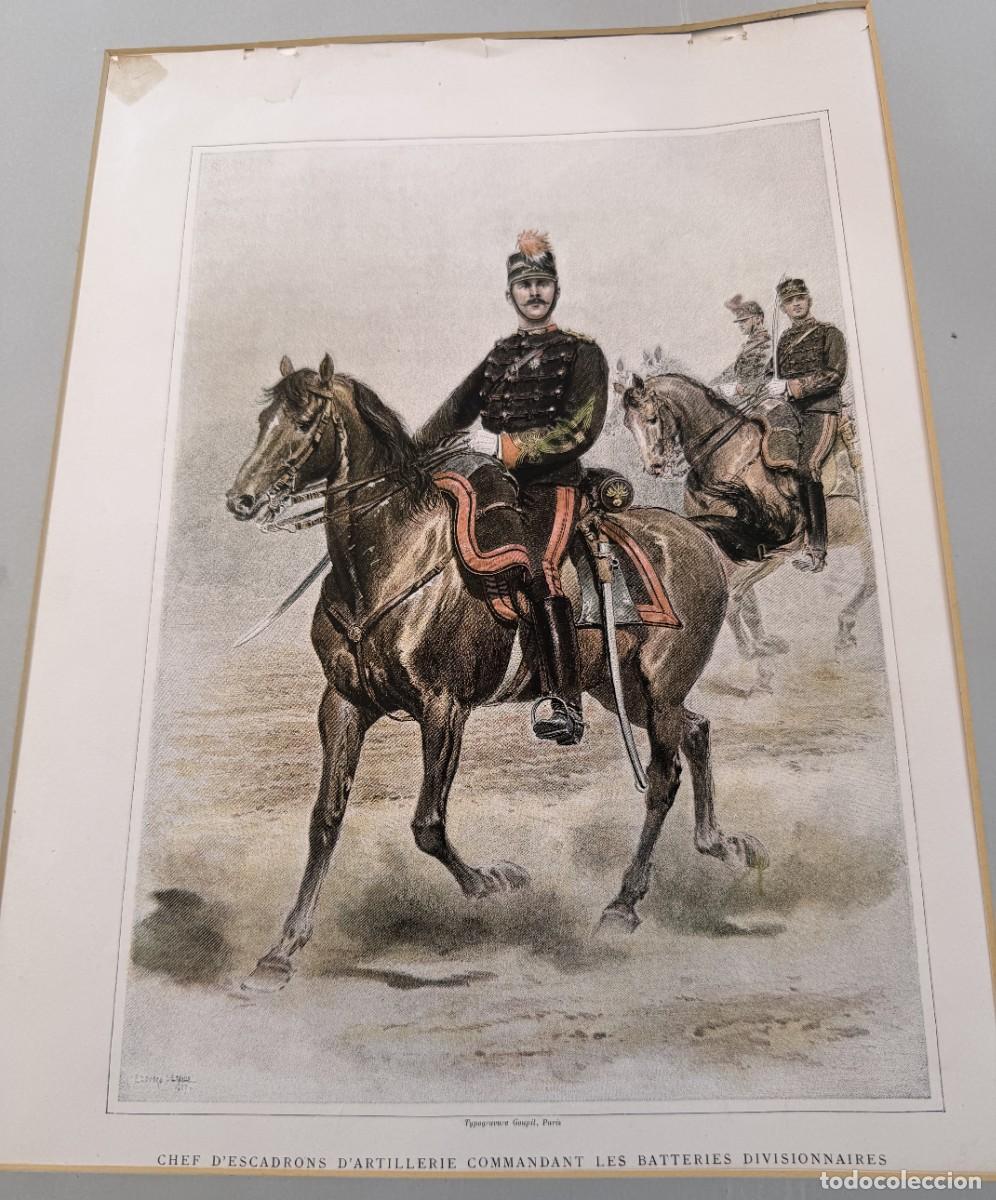Militaria: S1-LAMINA DE UN JEFE DE ESCUADRON DE ARTILLERIA FRANCES CON INIFORME DE GALA DE 1.887