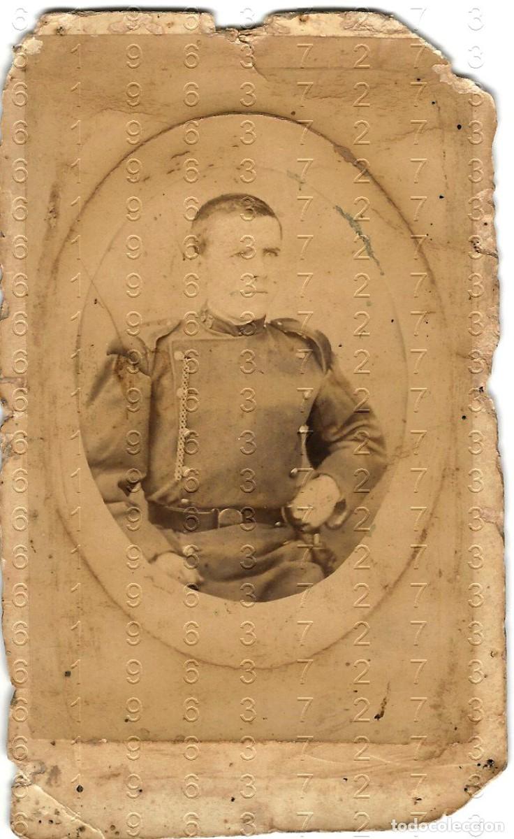 Militaria: MELILLA ALBUMINA SOLDADO FOTOGRAFIA MUY ANTIGUA 10X6 FAMILIA CHOCLAN CALAHORRO B44