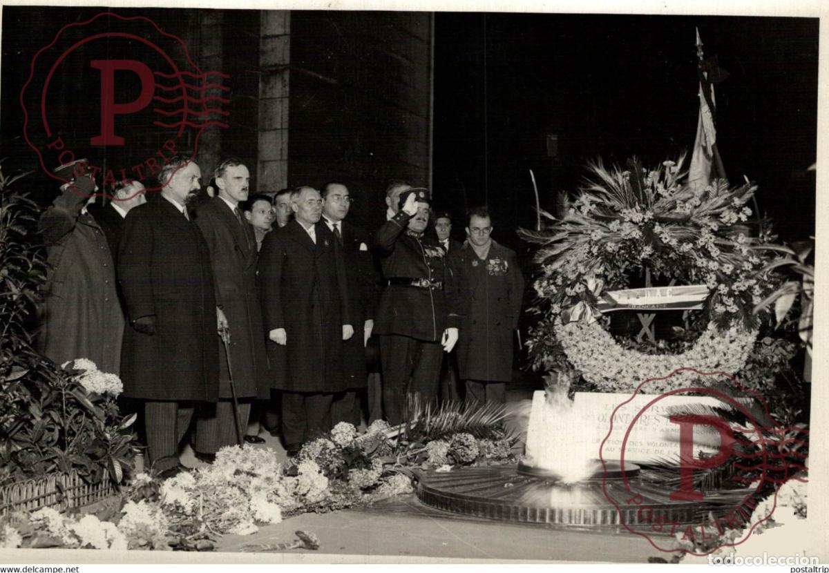 Militaria: LE SOIR DE TOUSSAINT LA FLAMME BEAUD ARC DU TRIOMPHE 18*13CM Photo Meurisse Paris collectionmeuriss