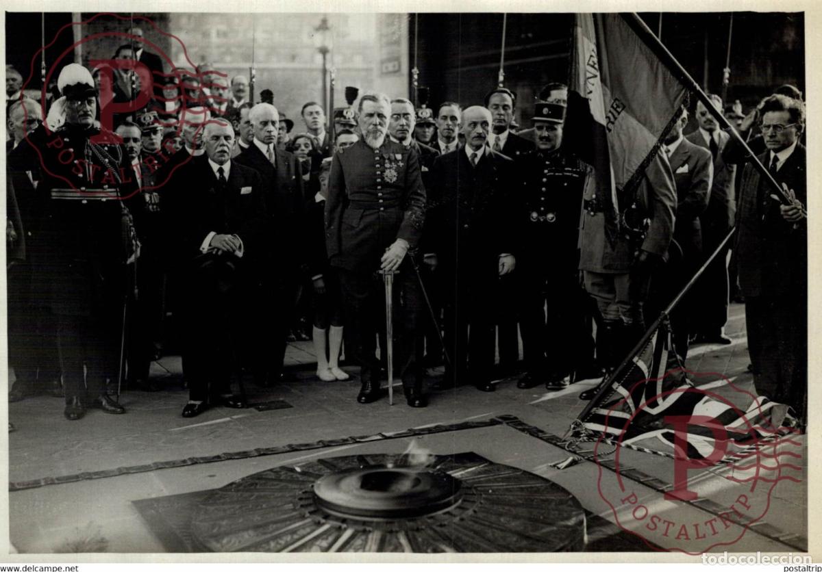 Militaria: BRITISH LEGION RANIME LA FLAMME TOMBE SOLDAT INCONNU 18*13CM Photo Meurisse Paris collectionmeuri